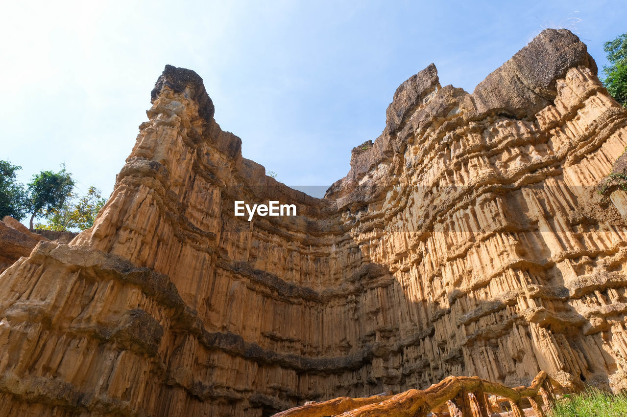 rock formations against sky