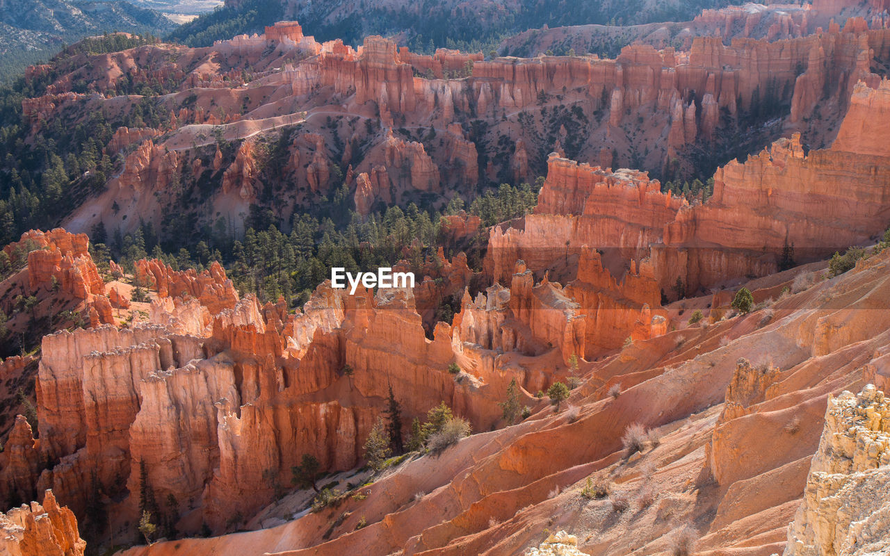 Beautiful rock structures in bryce canyon national park in usa