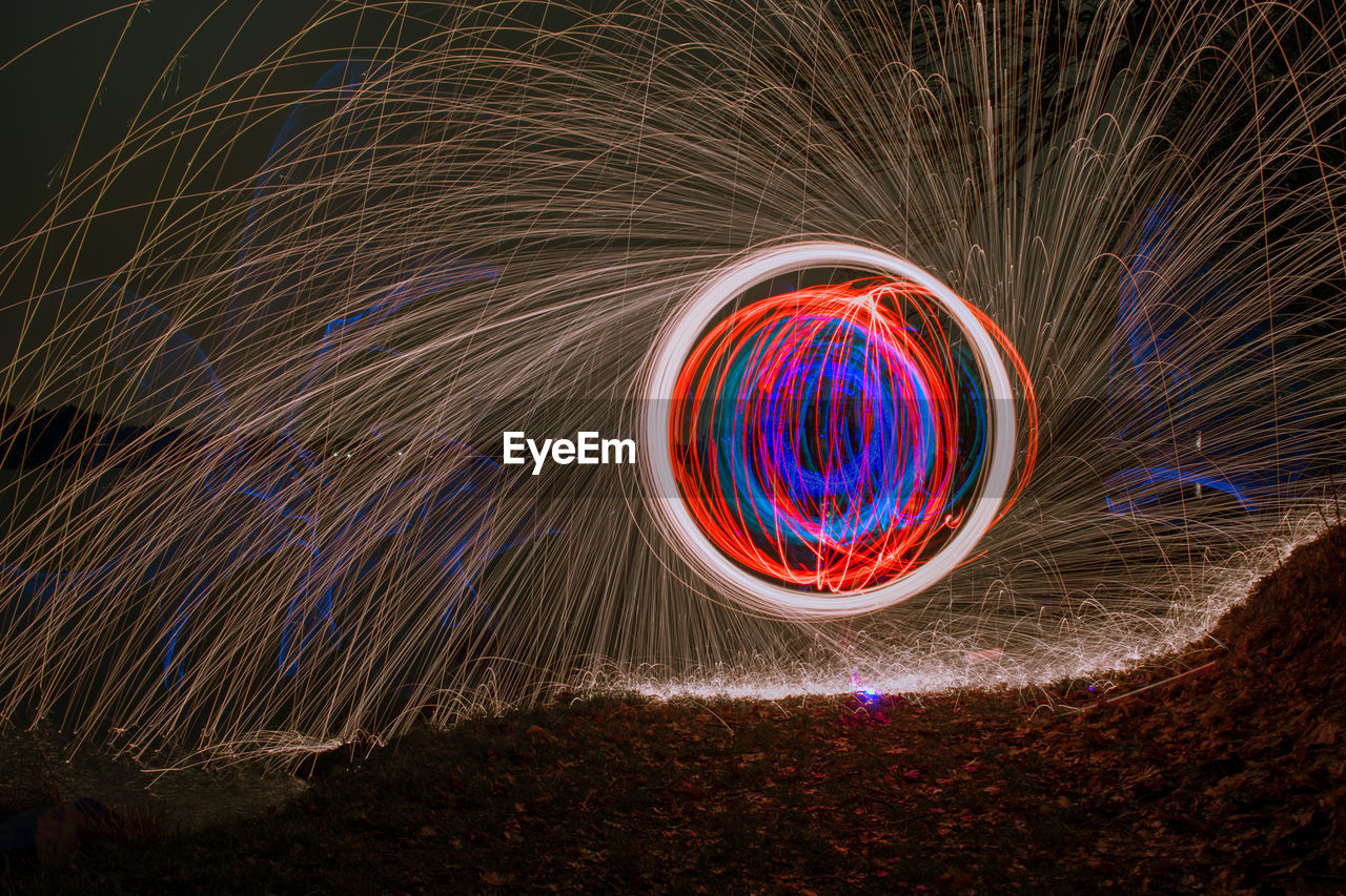 LIGHT TRAILS IN WATER