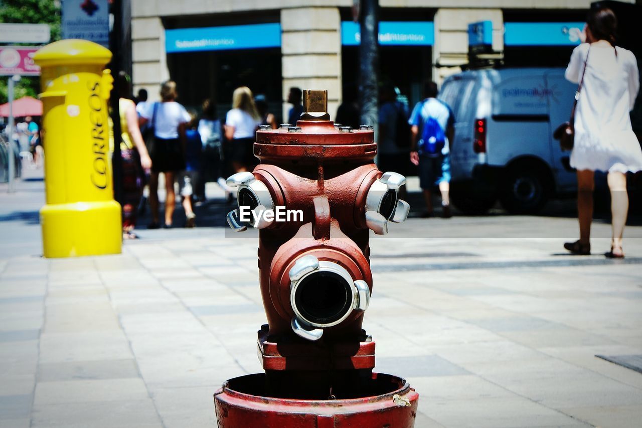 Fire hydrant on city street