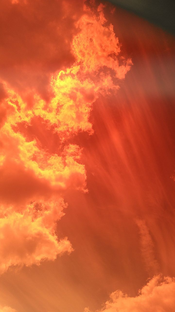 Low angle view of sky at sunset