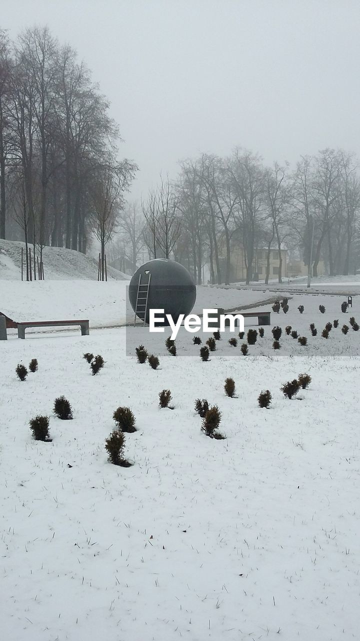 VIEW OF SNOW COVERED FIELD