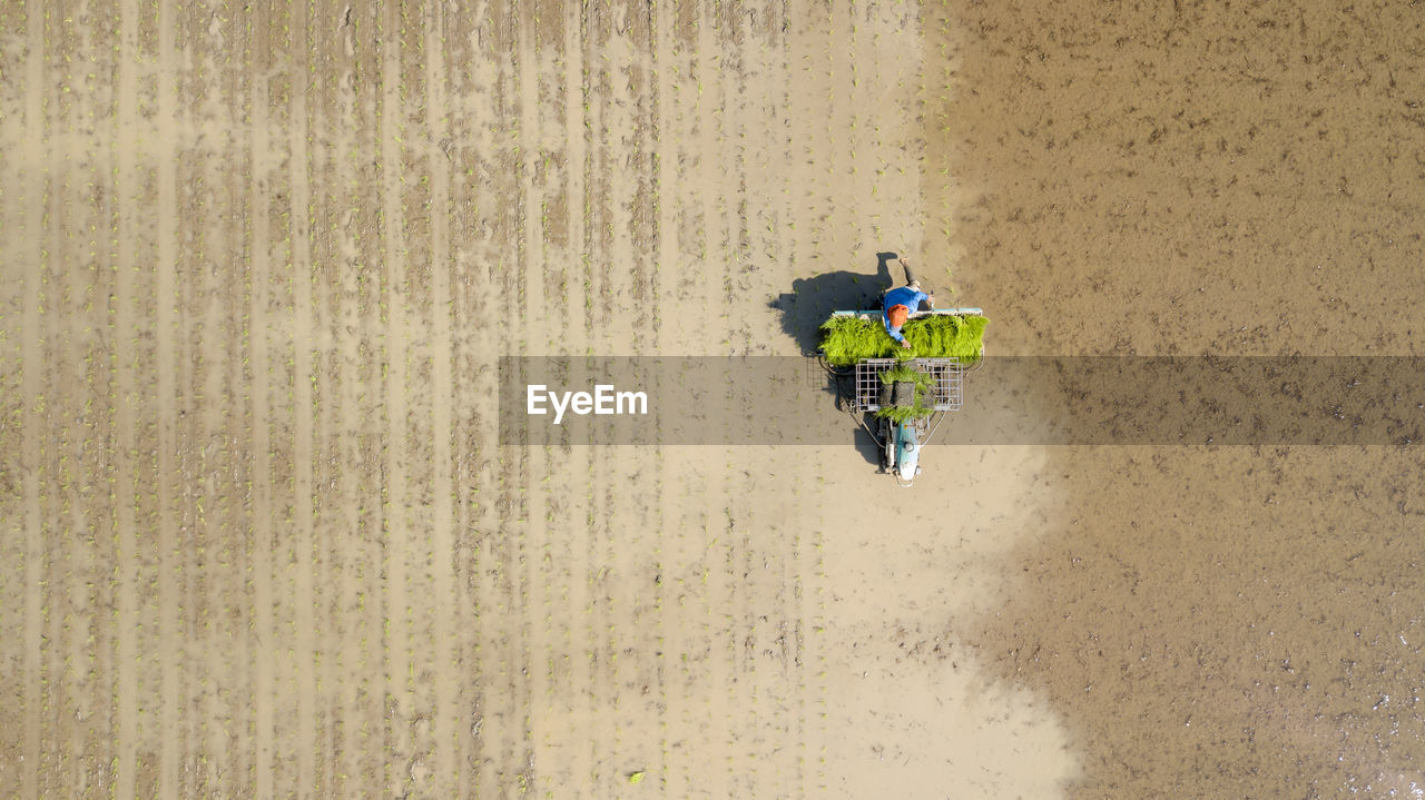 Man working on field