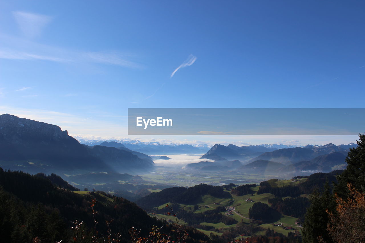 Scenic view of landscape against sky at night