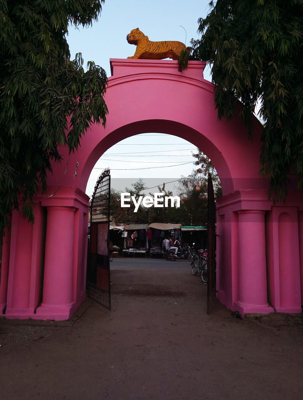 PINK ENTRANCE TO BUILDING