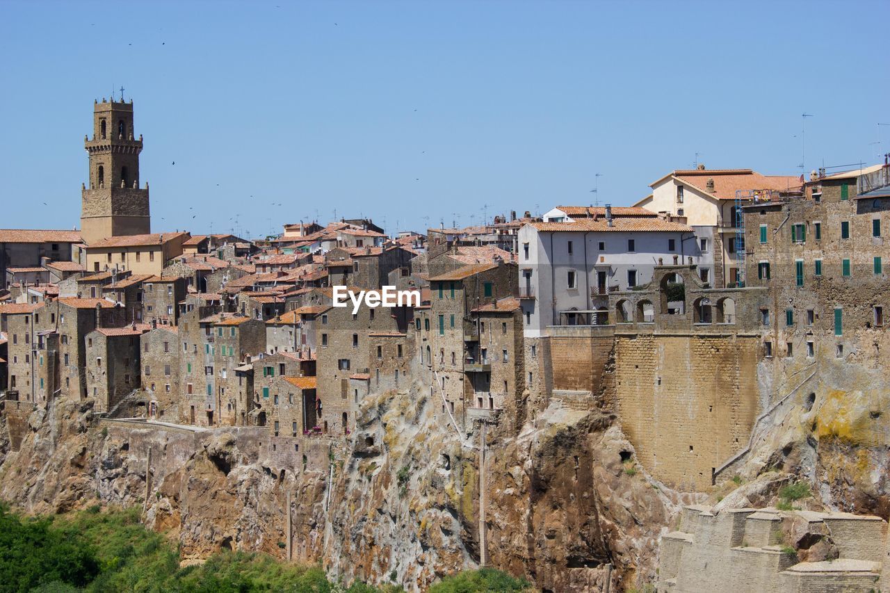 Skyline of pitigliano in tuscany italy against sky