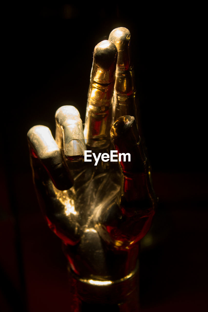 CLOSE-UP OF BEER BOTTLE IN BLACK BACKGROUND