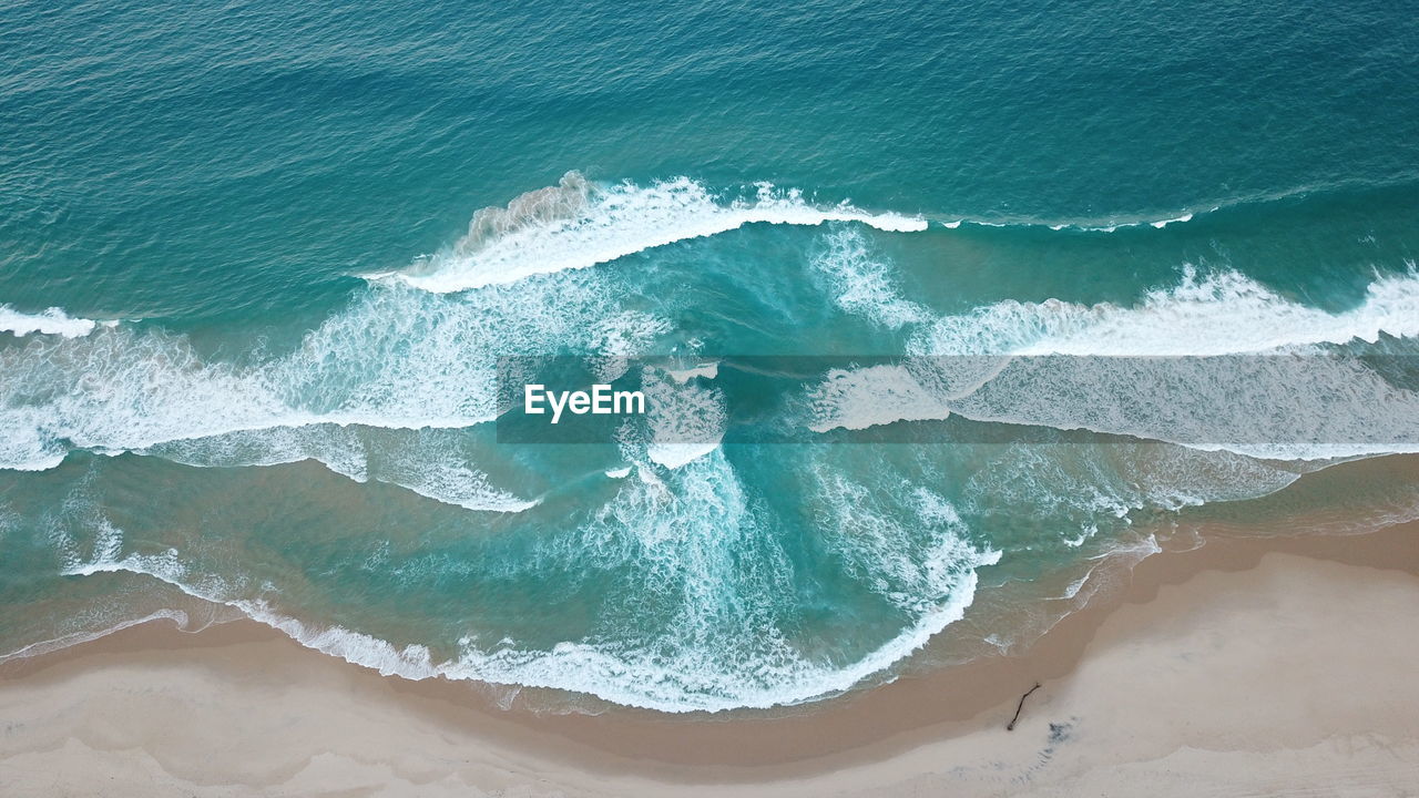 High angle view of beach