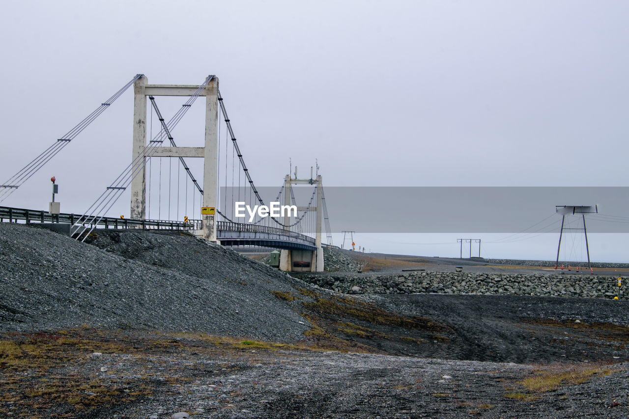 Bridge over the river jökulsá á breiðamerkursandi in the southeast of iceland