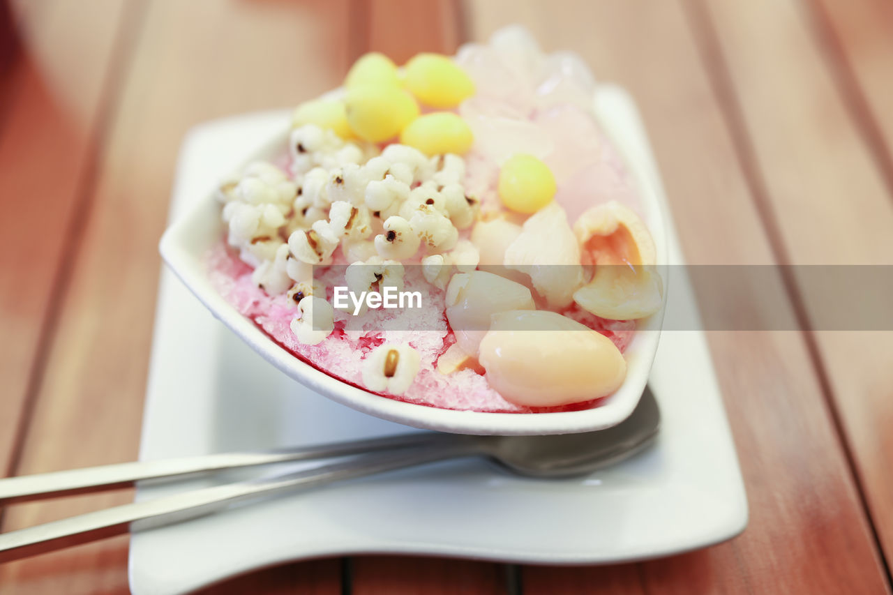 close-up of food in plate