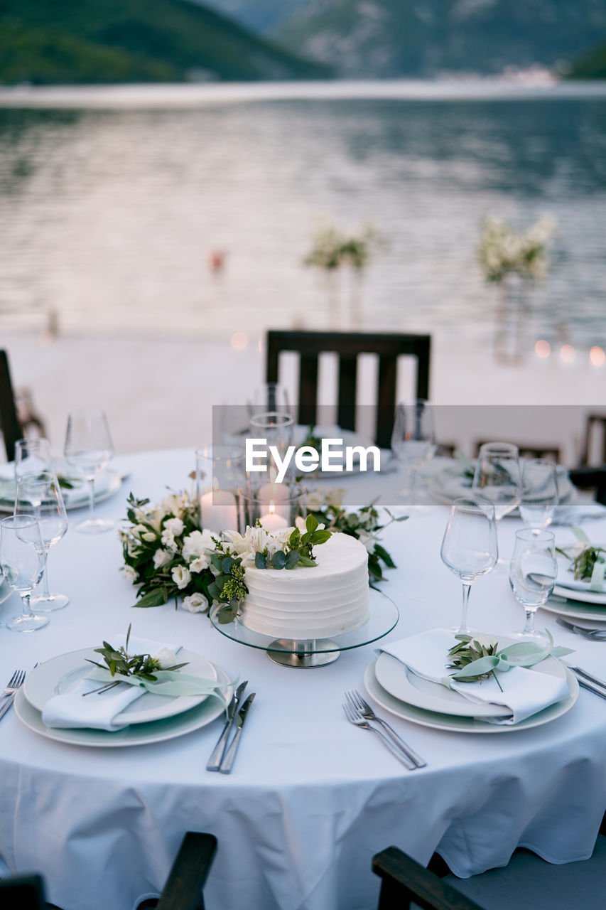 place setting on table at restaurant