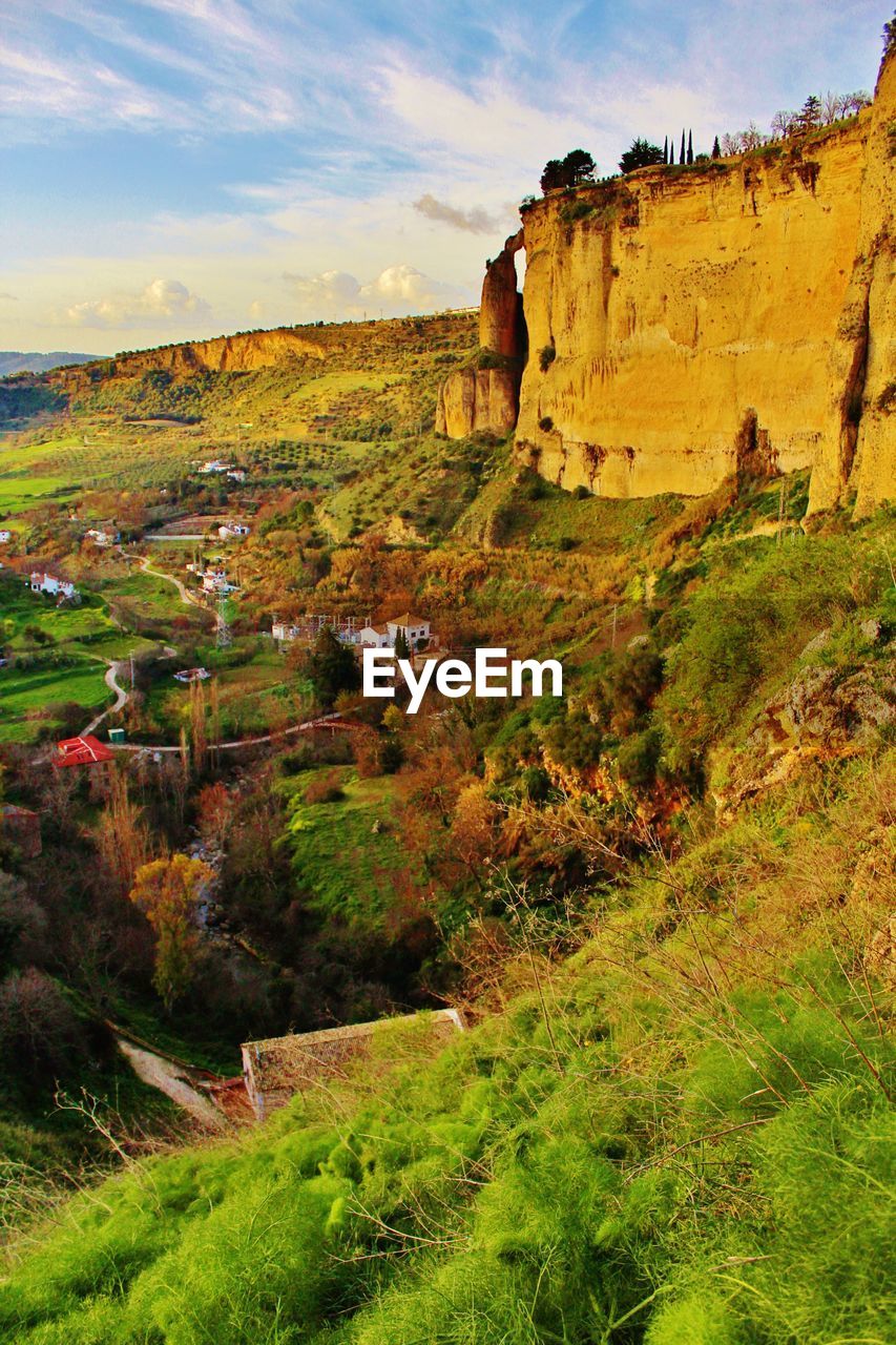 High angle view of landscape