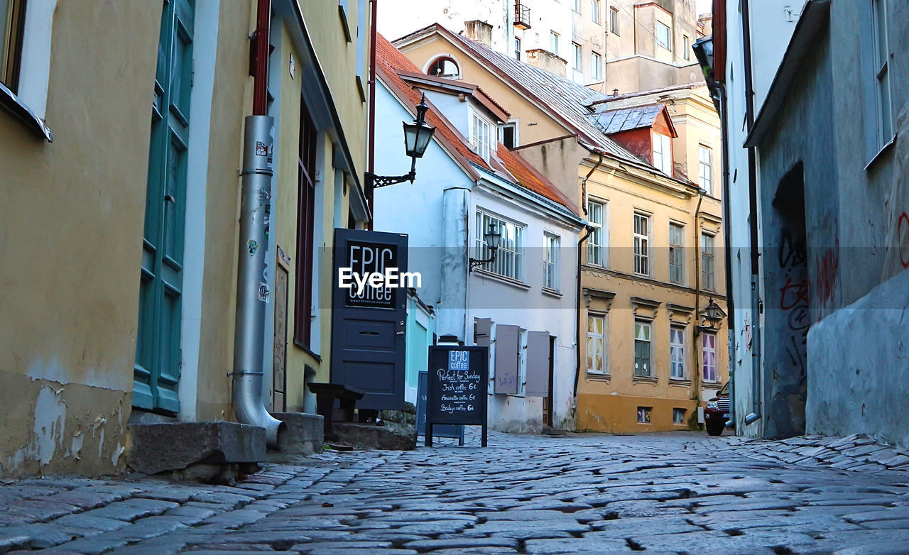 STREET AMIDST BUILDINGS