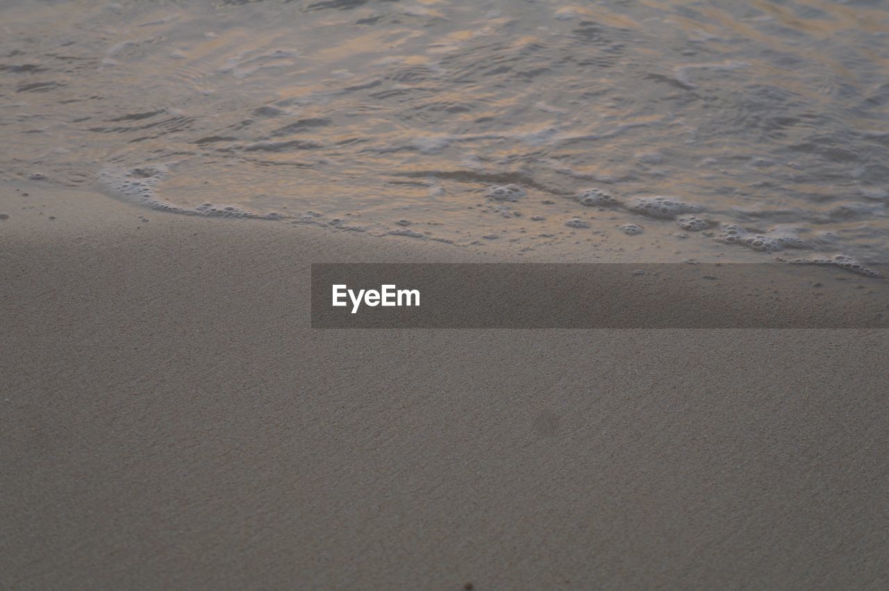 HIGH ANGLE VIEW OF SAND DUNES AT BEACH