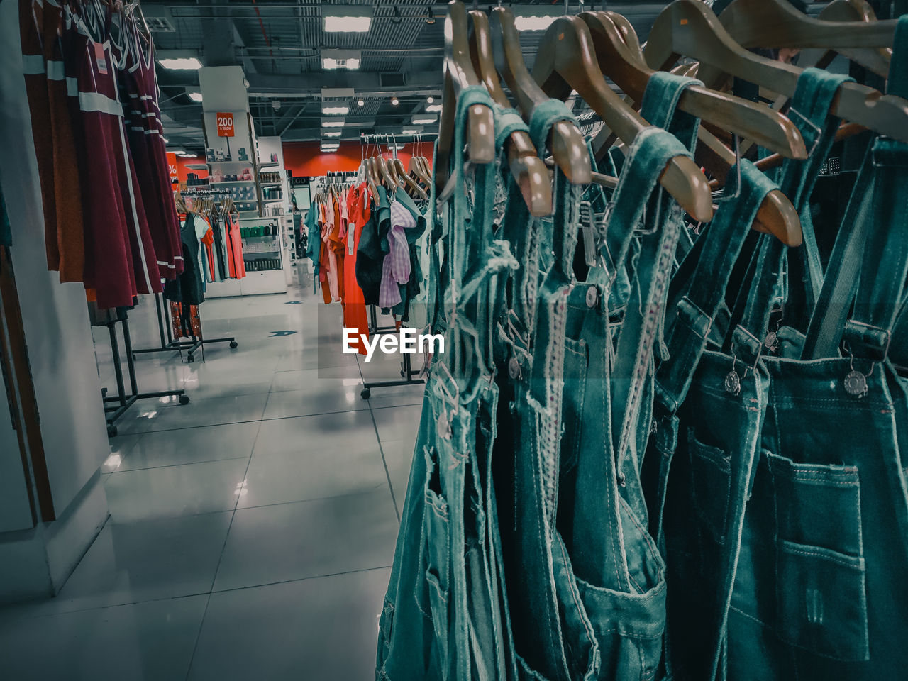 Full frame shot of clothes hanging on street