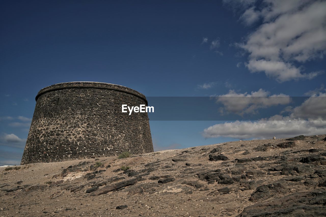 Low angle view of castle against sky