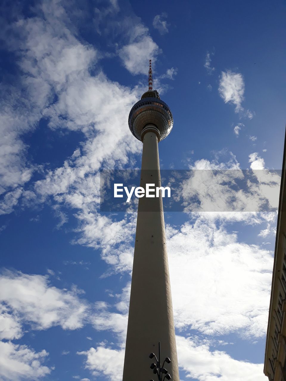 LOW ANGLE VIEW OF COMMUNICATIONS TOWER