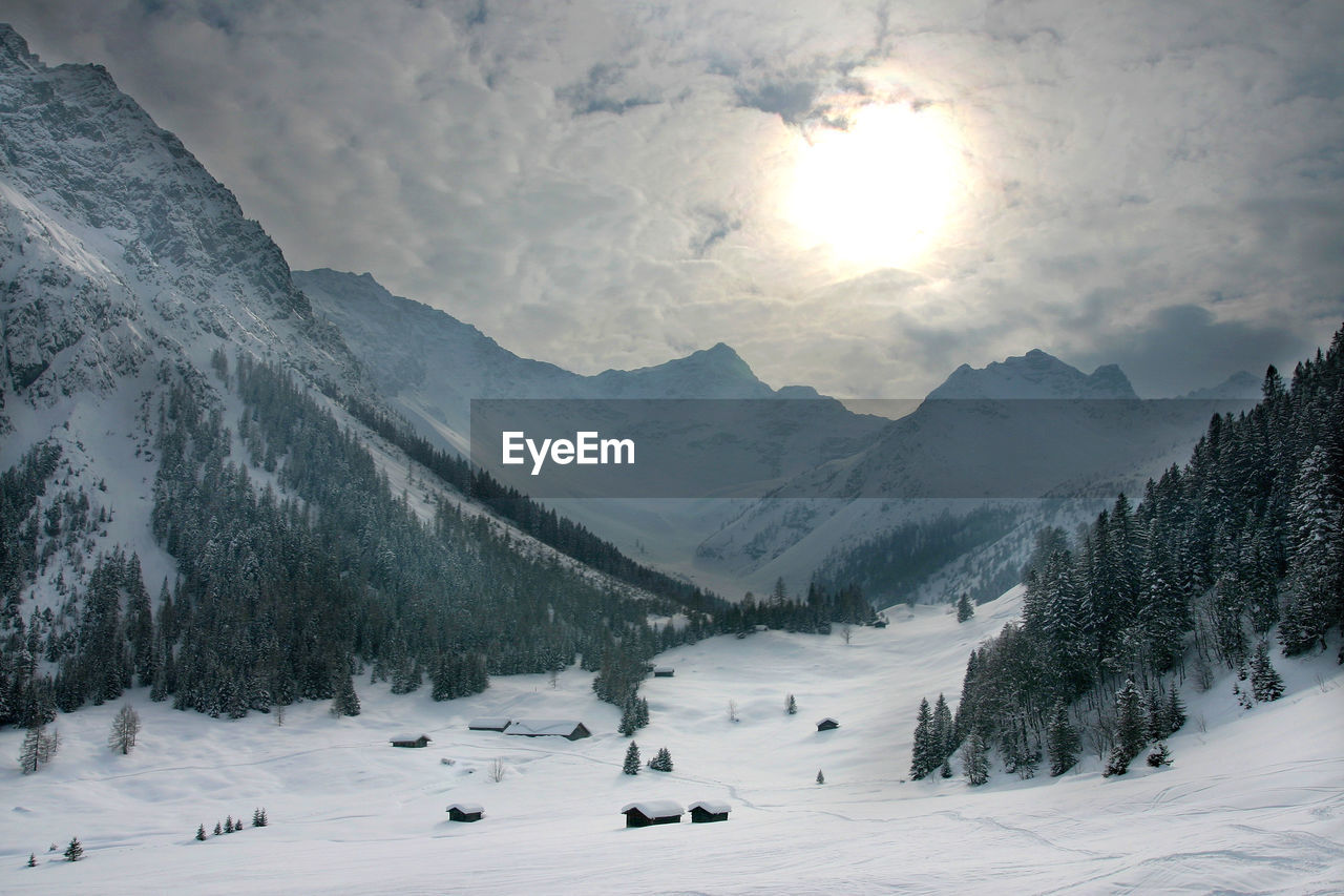 Skiing in the austrian alps 
