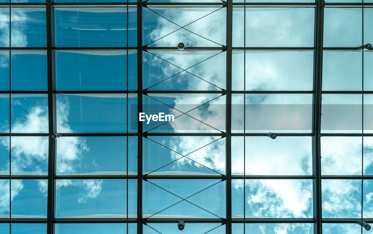 Low angle view of skylight against sky