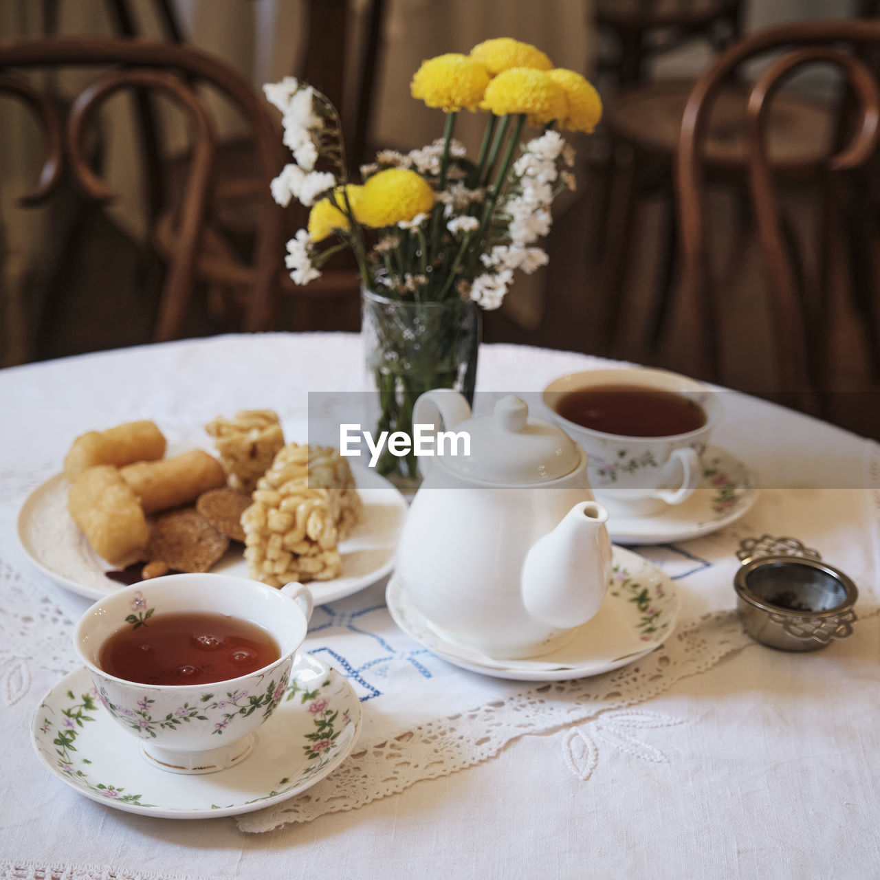 Tatar tea still life with tatar traditional sweets