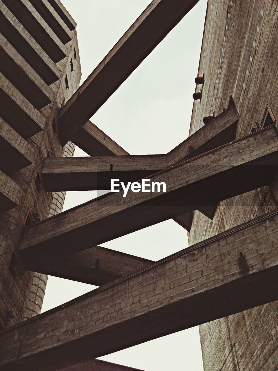 Low angle view of buildings against clear sky