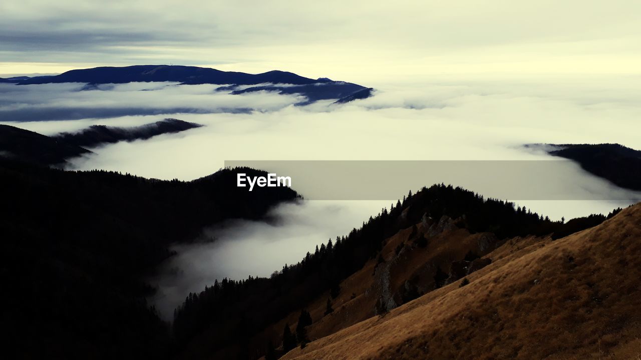 Low angle view of mountain against sky