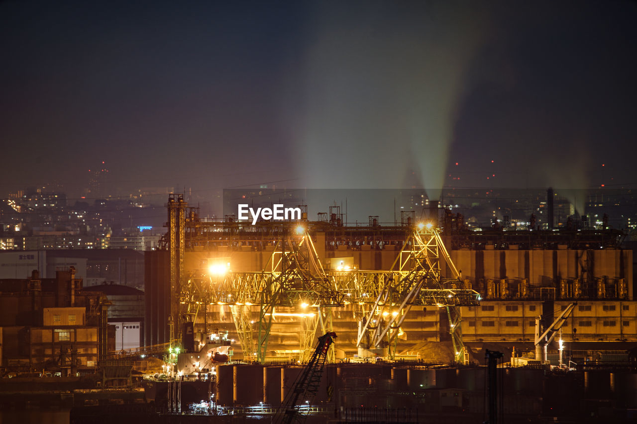 illuminated cityscape at night