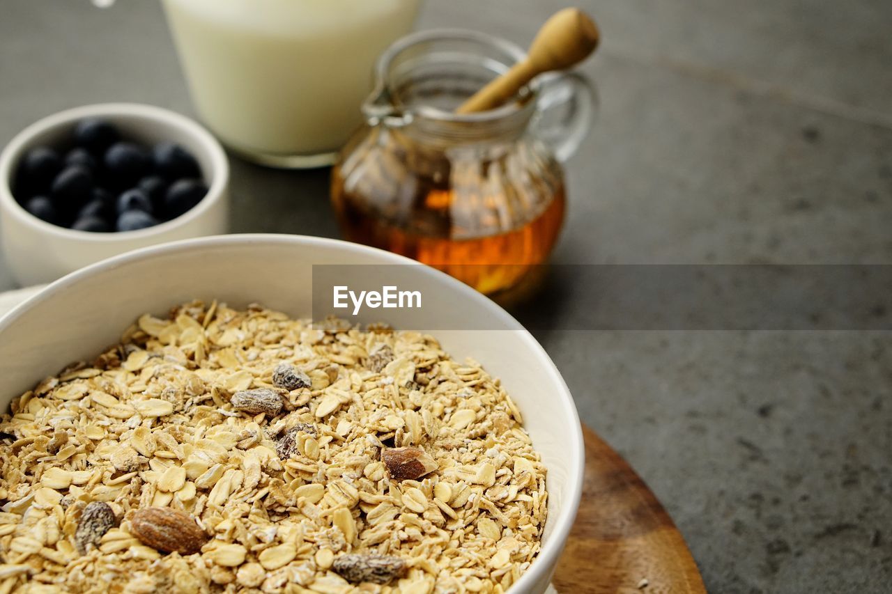 CLOSE-UP OF BREAKFAST