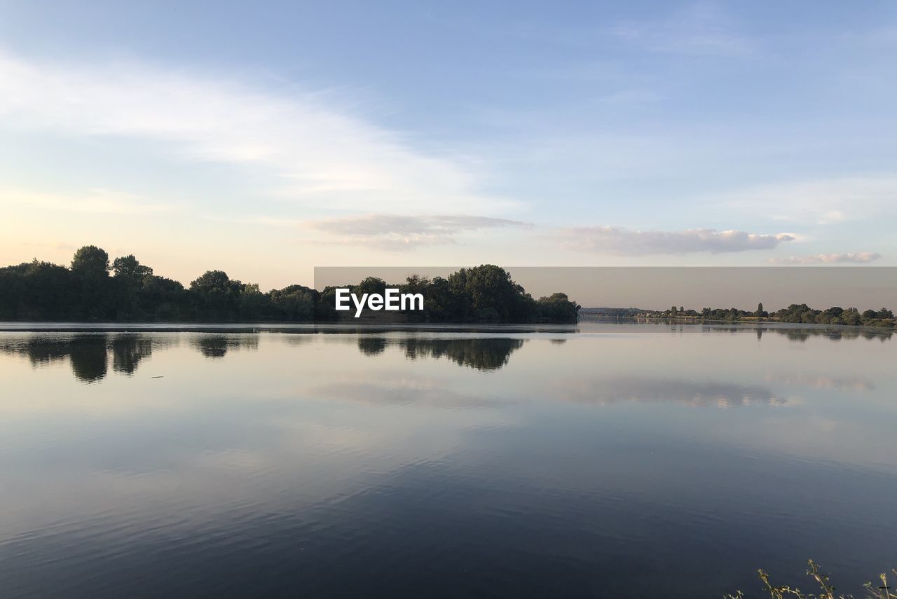 Scenic view of the loire against sky during sunset