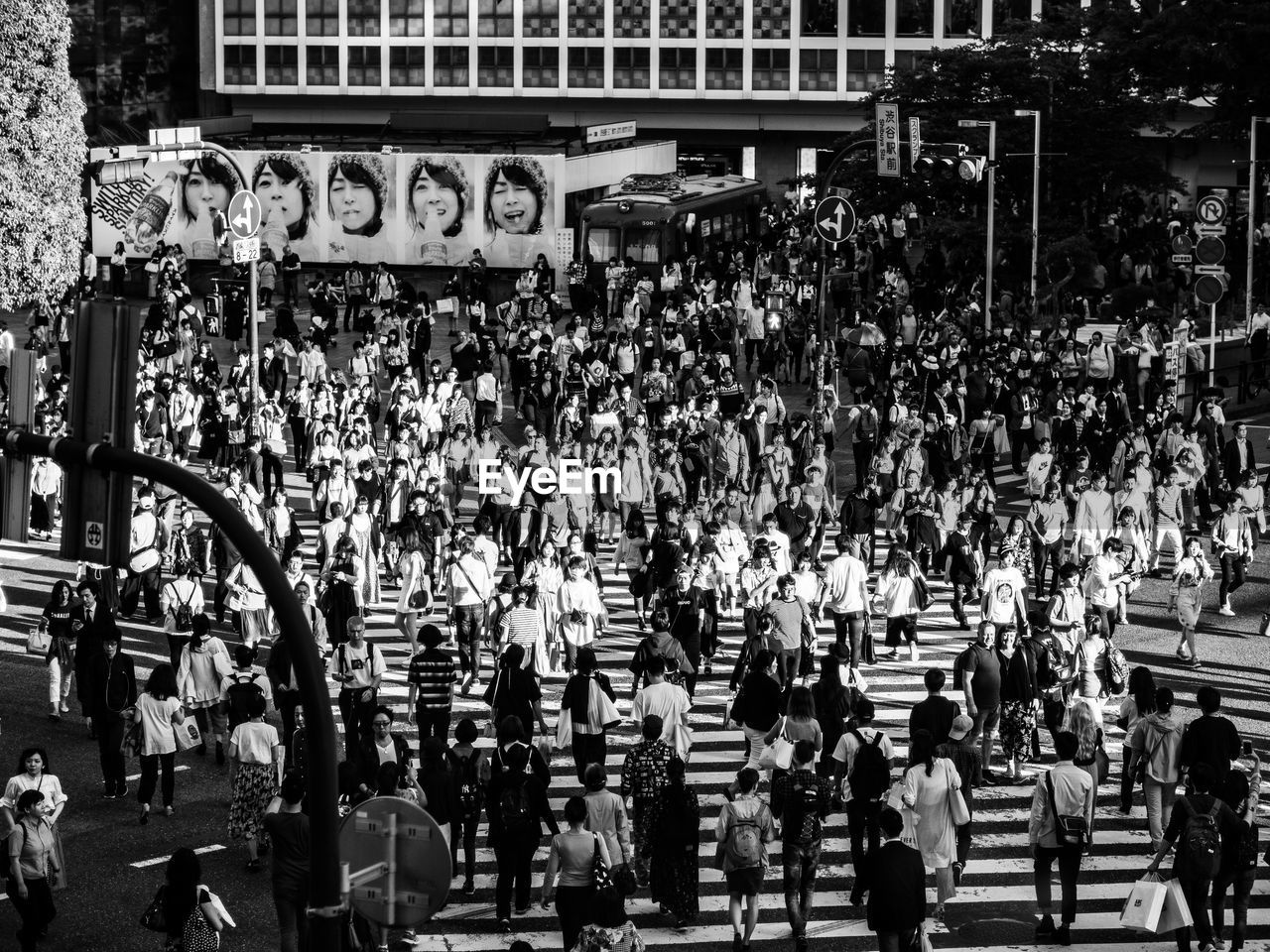 People on street in city