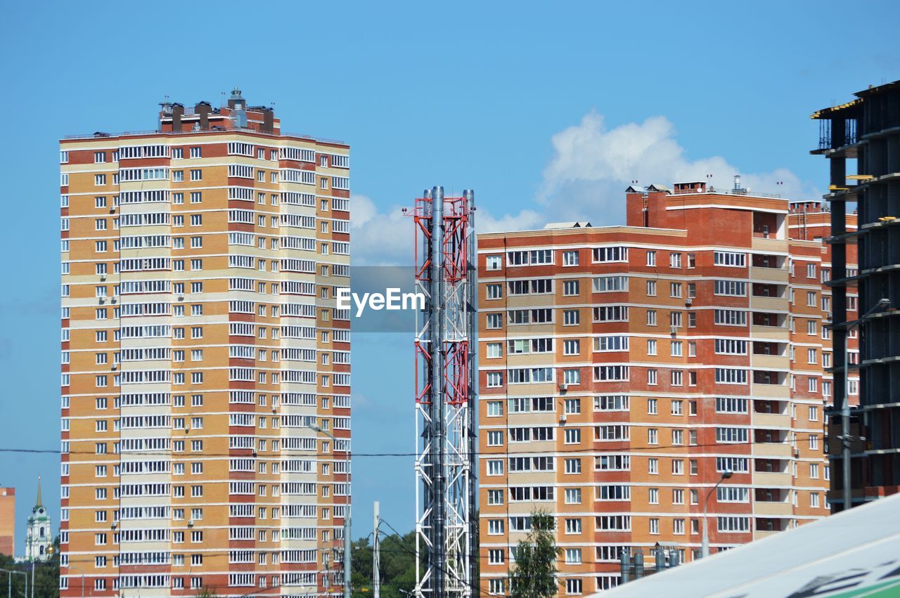 Low angle view of buildings against sky