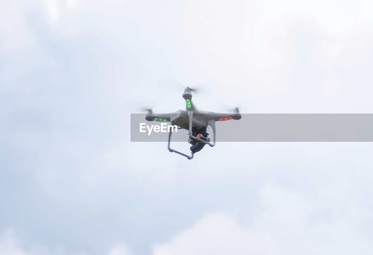 Low angle view of drone camera