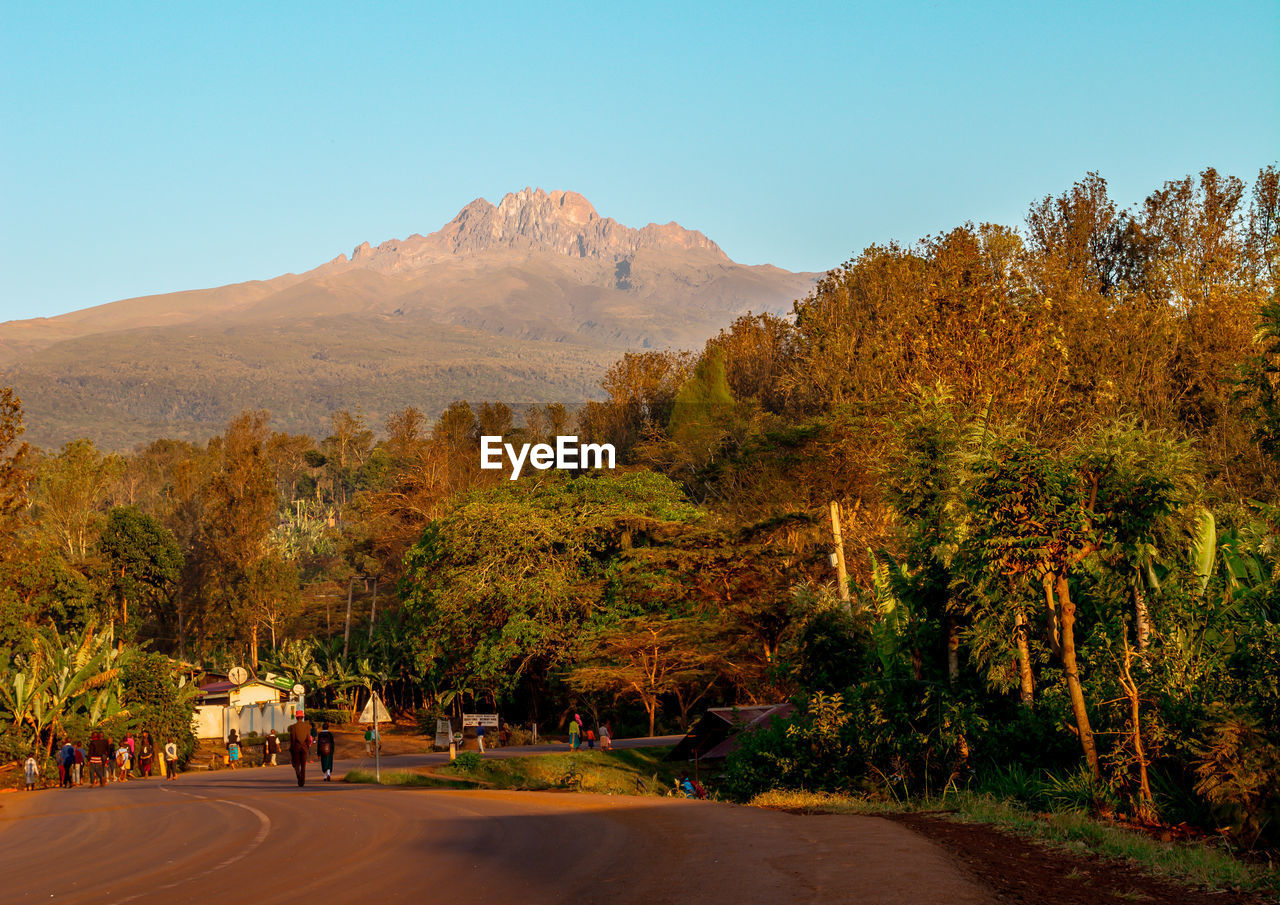 View of mawenzi mountain in autumn 