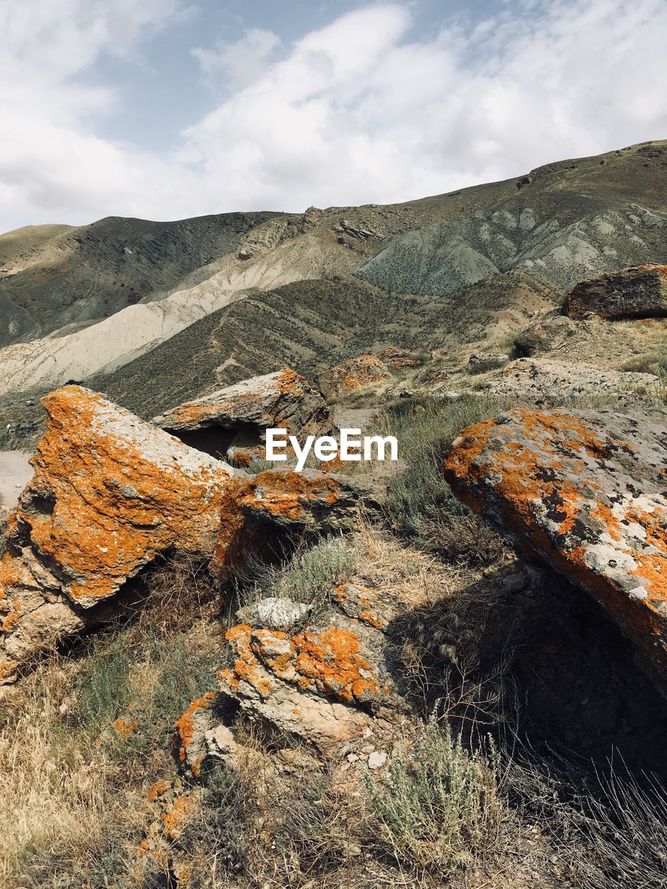 Scenic view of mountain against sky