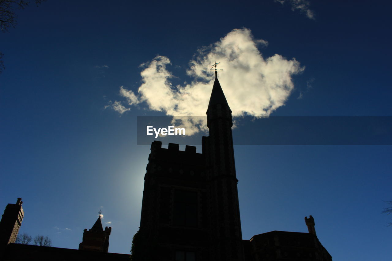 SILHOUETTE TEMPLE AGAINST SKY