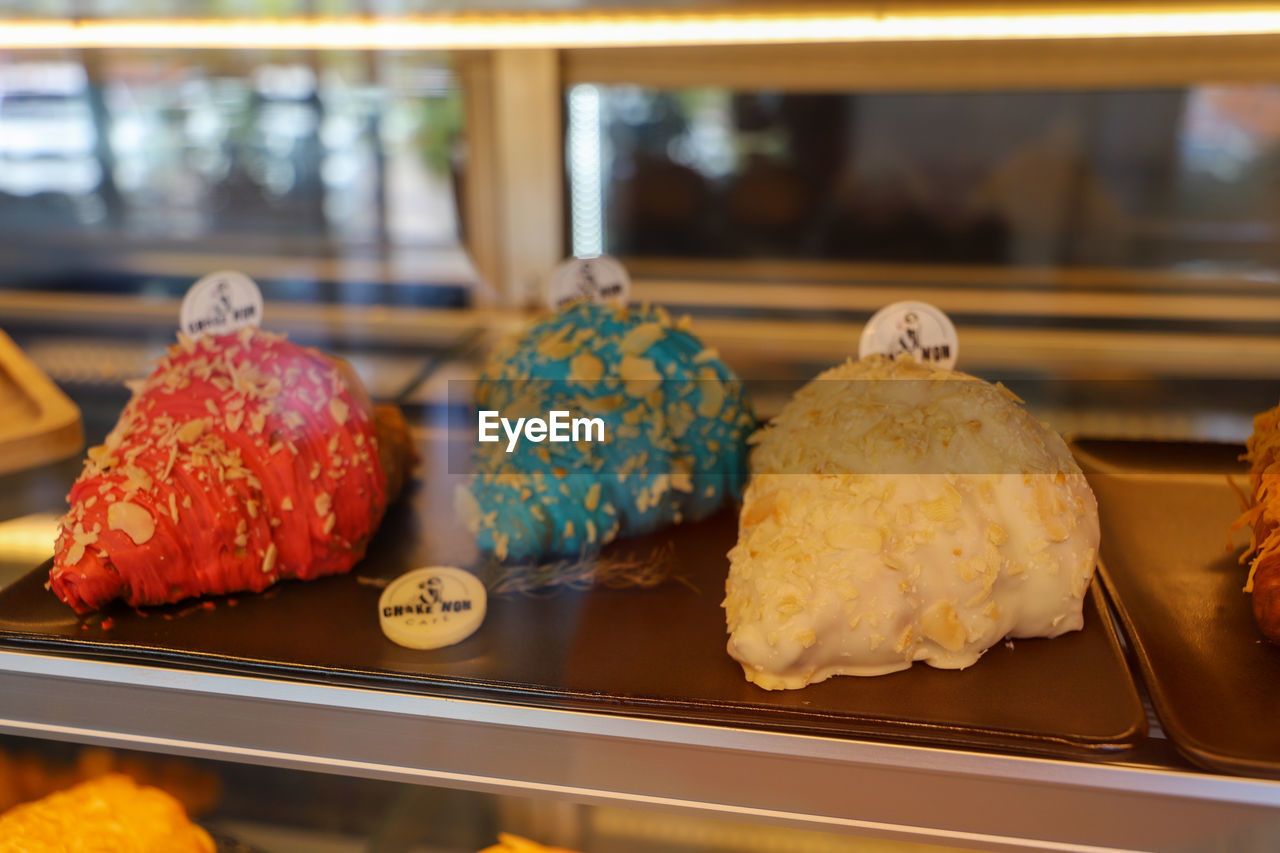 CLOSE-UP OF CAKE WITH VEGETABLES ON STORE