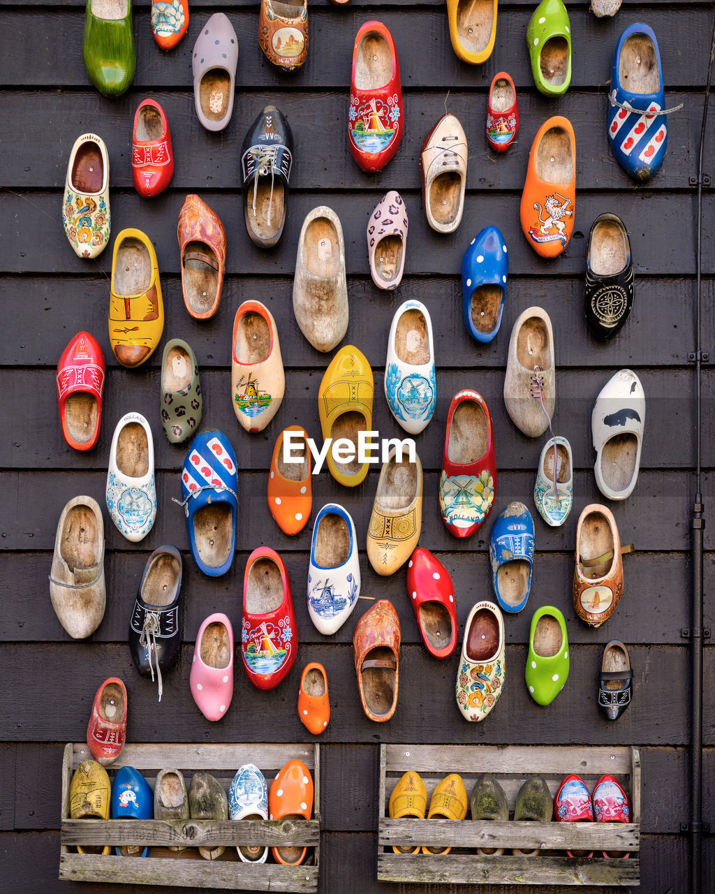 Wooden clogs, traditional footwear of the netherlands
