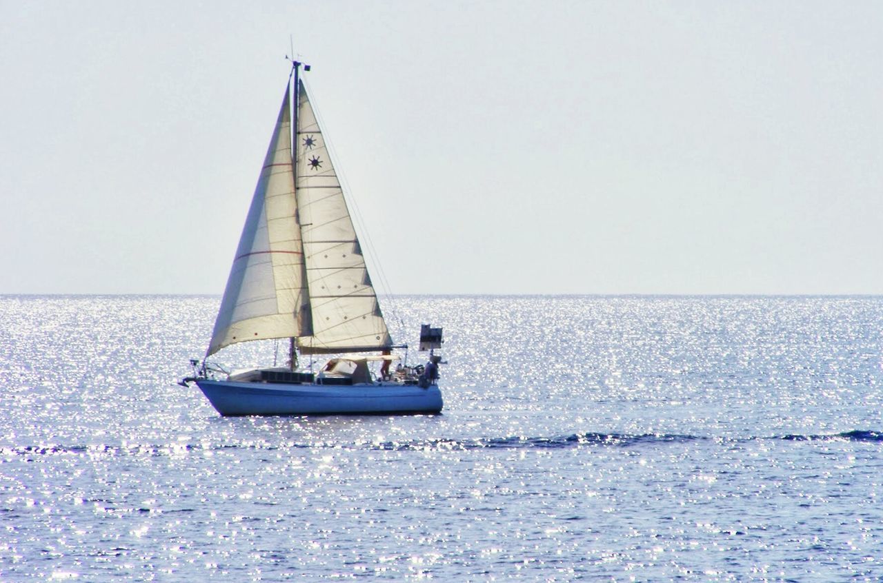 BOATS SAILING IN SEA