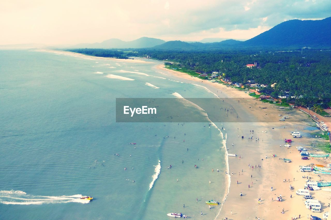 Aerial view of ocean beach