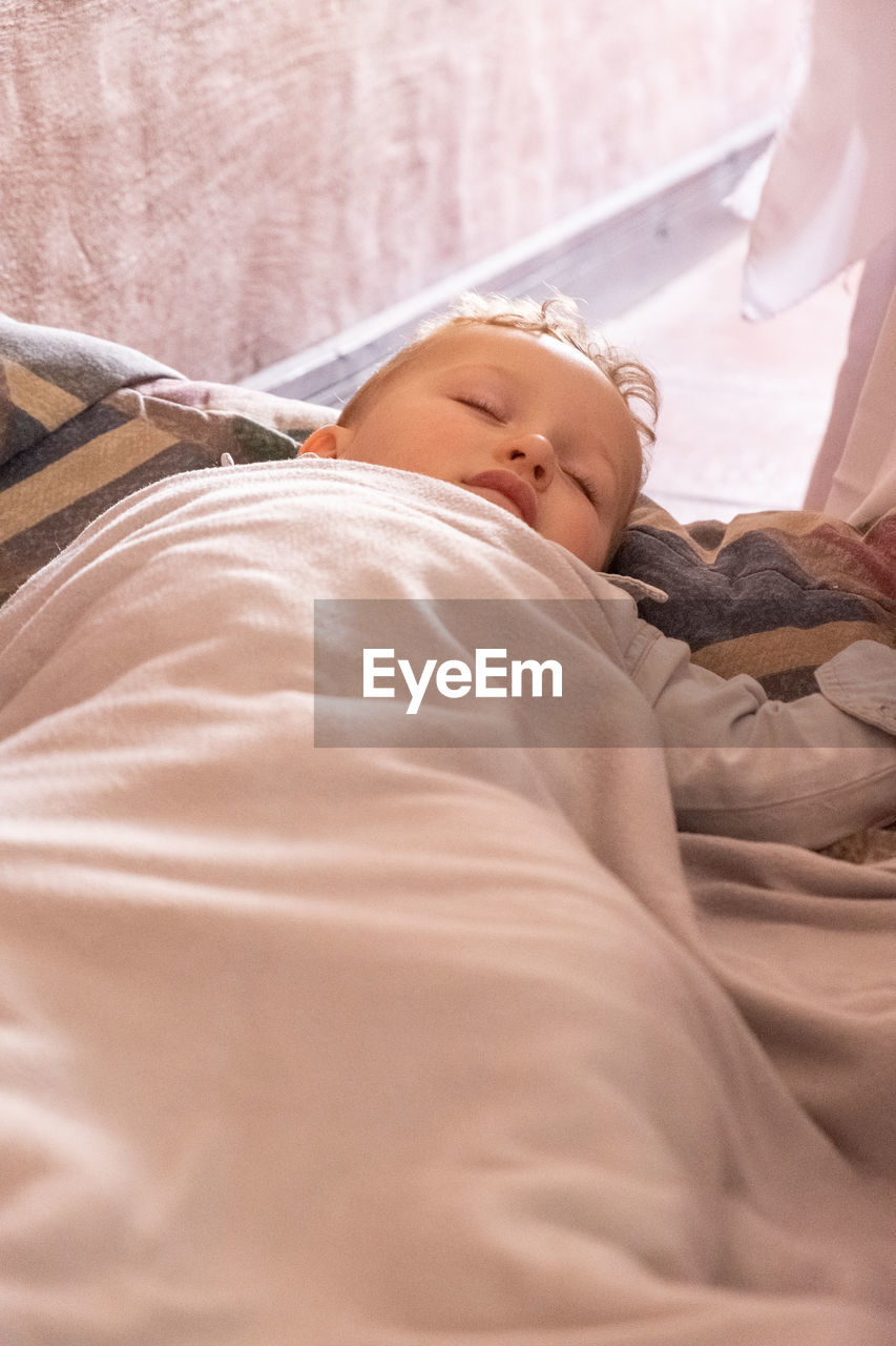 Portrait of baby boy sleeping