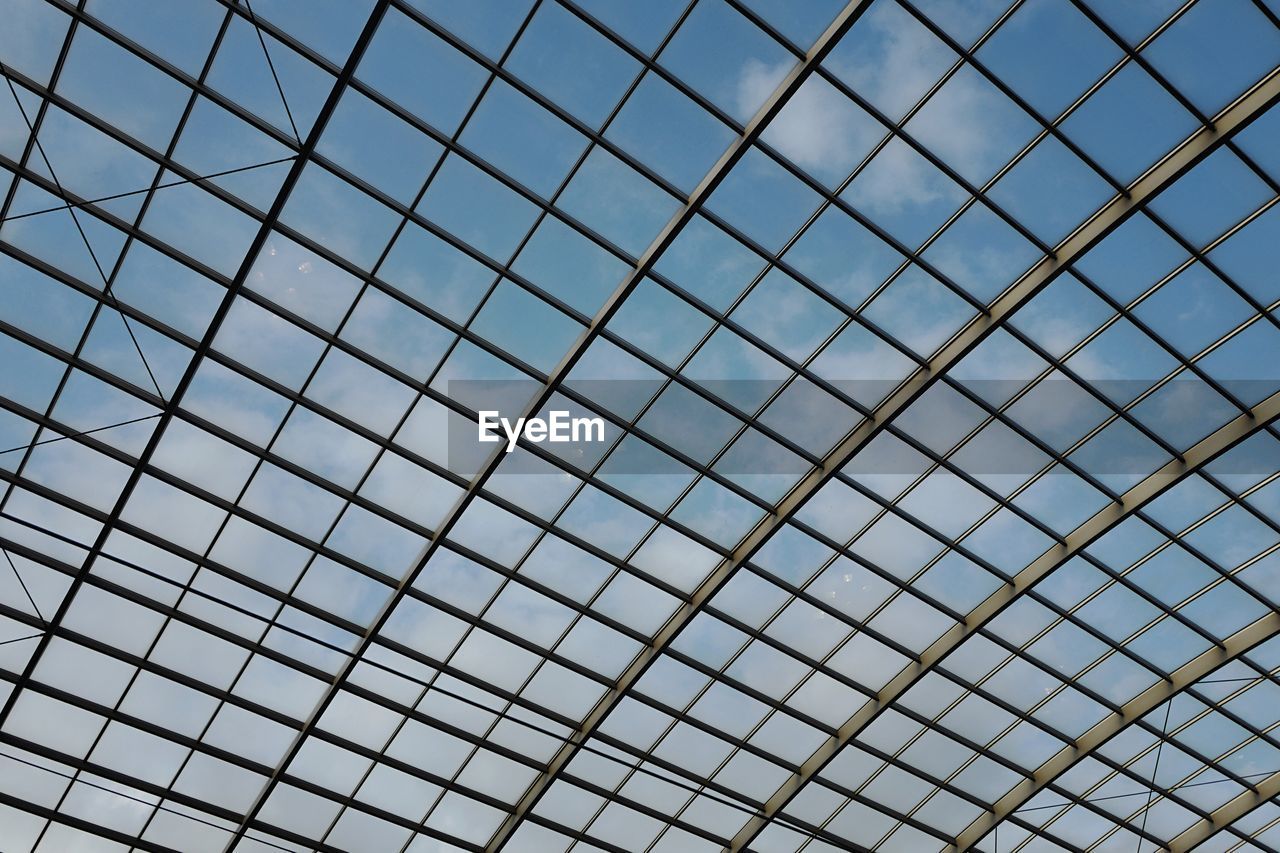 Low angle view of skylight