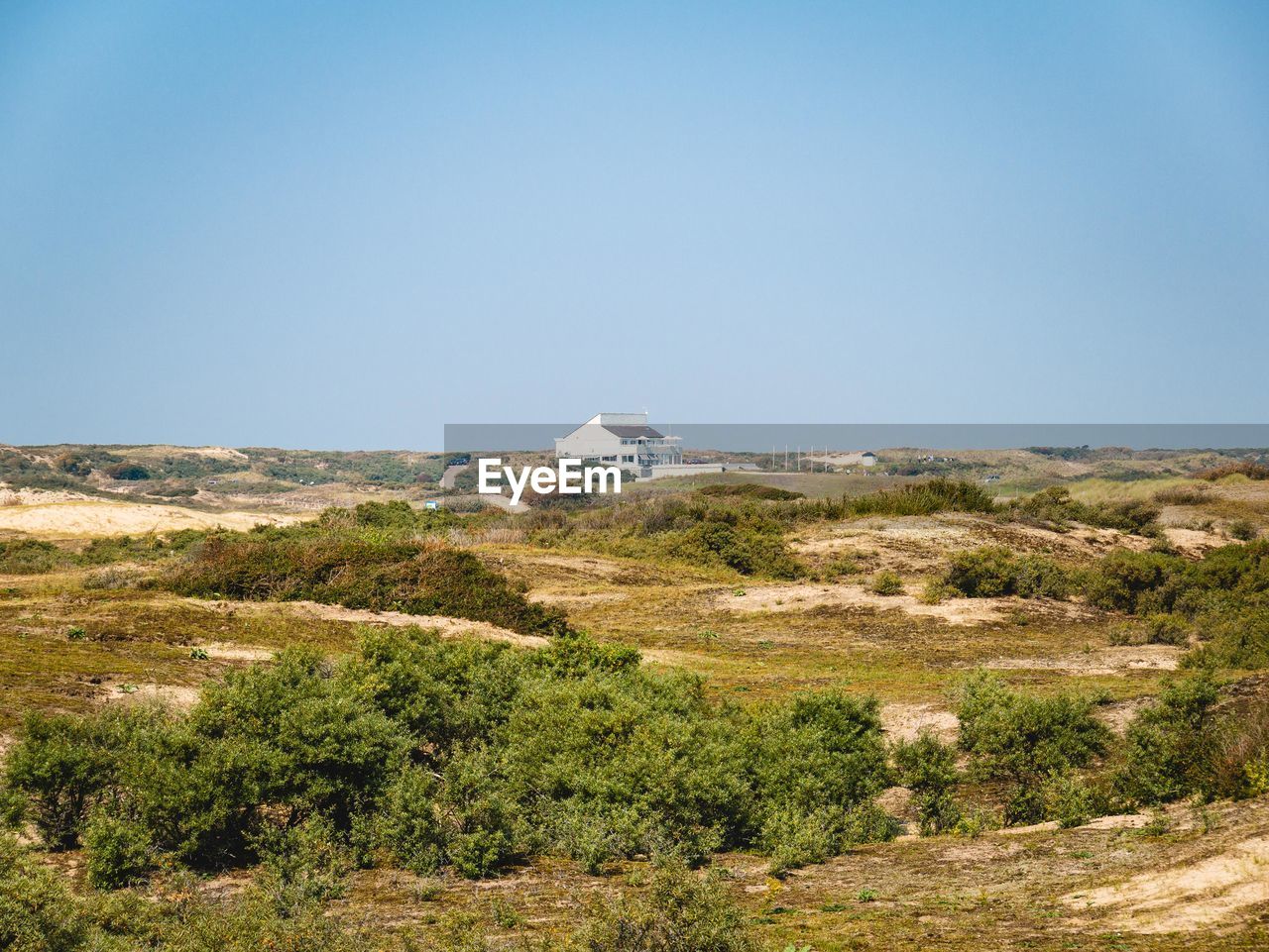 Scenic view of landscape against clear sky