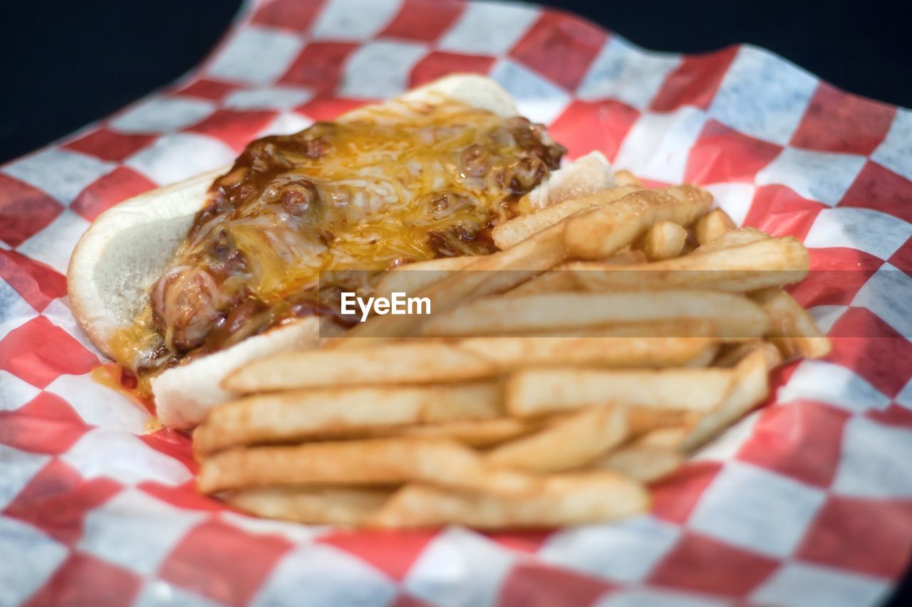 Close-up of fried food