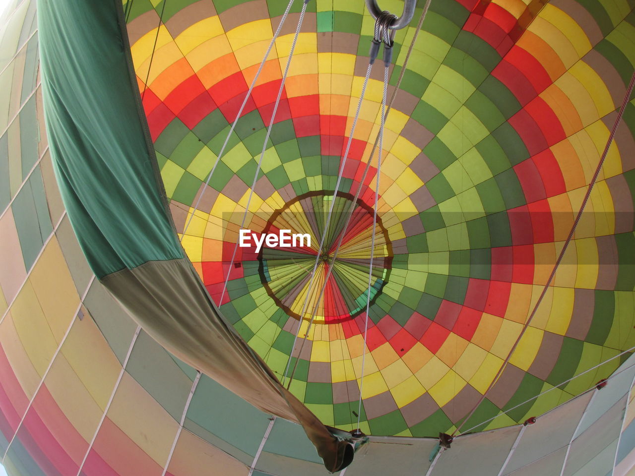 Low angle view of hot air balloon