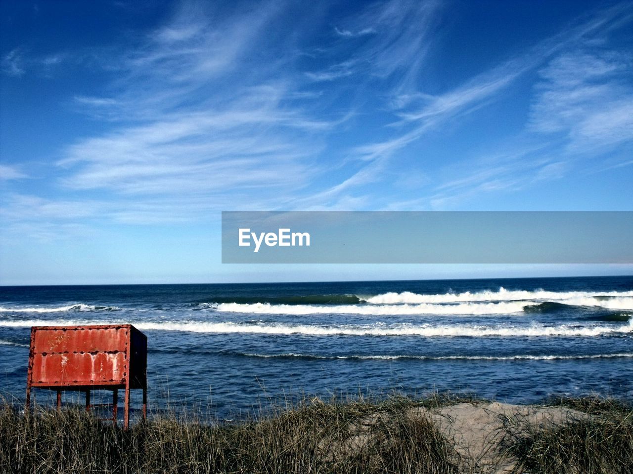 View of calm blue sea against the sky