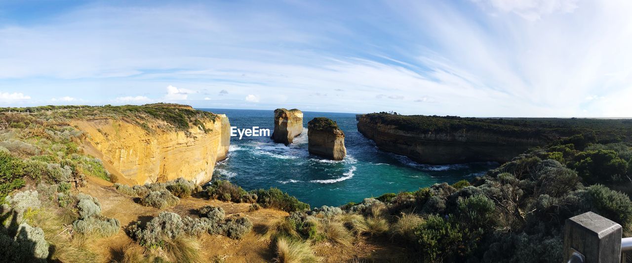 Panoramic view of sea against sky