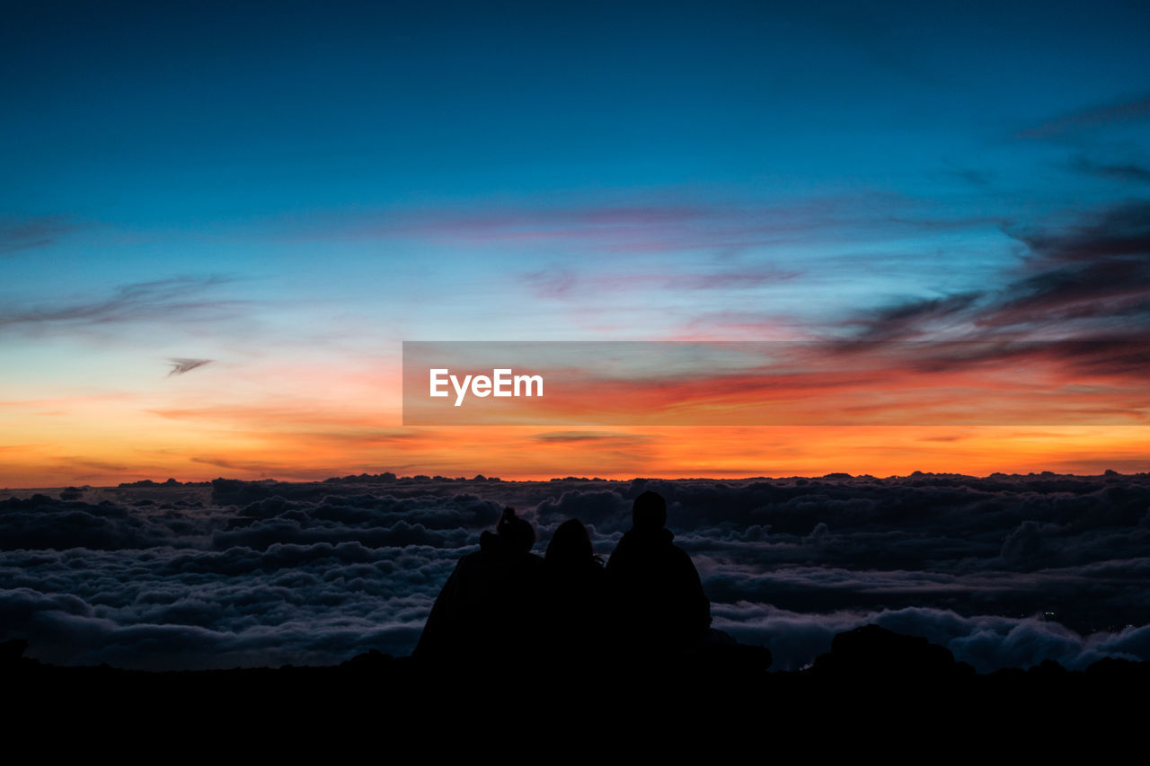 Scenic view of silhouette against sky during sunset