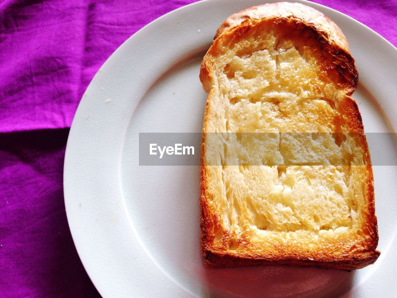 Close-up of bread in plate