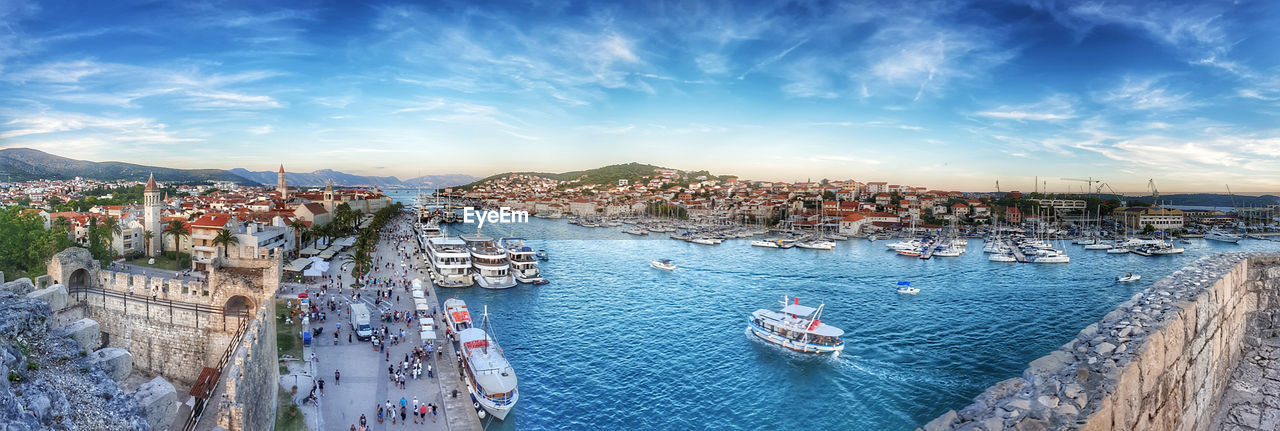 Panoramic picture of trogir in croatia 