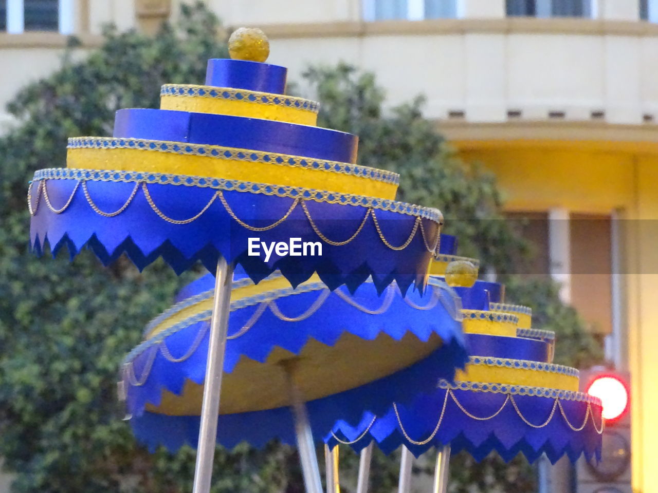 CLOSE-UP OF BLUE AGAINST BLURRED SKY